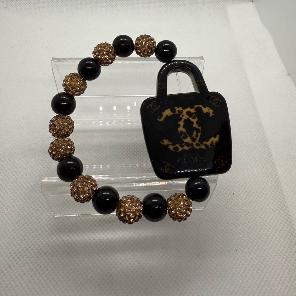 Chic Black and Brown Beaded Bracelet